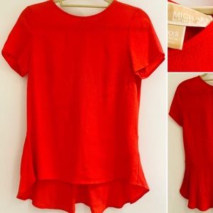 Michael KORS Orange high/low blouse